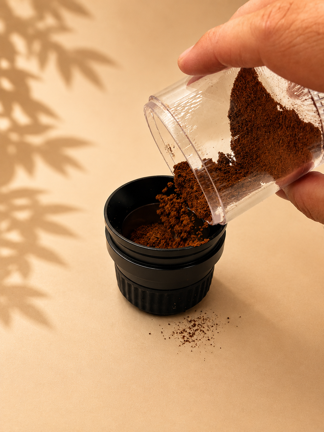 Kafira Origin brewing espresso using the Double Espresso Kit