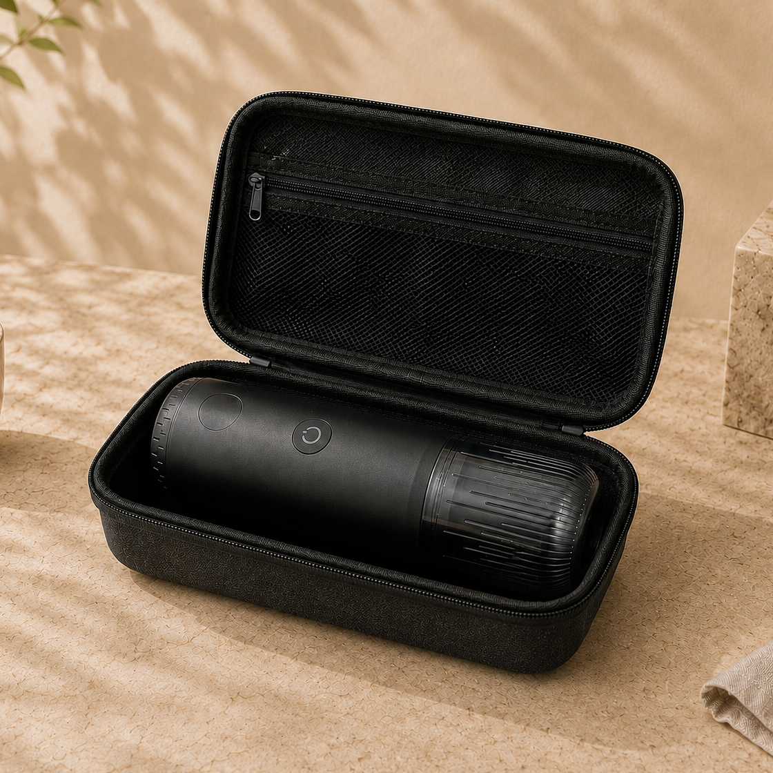 Black Kafira Origin stored in the Origin Travel Case